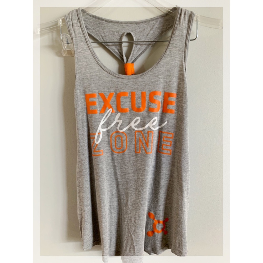 Orangetheory Fitness OTF Gray Orange Tank Top
